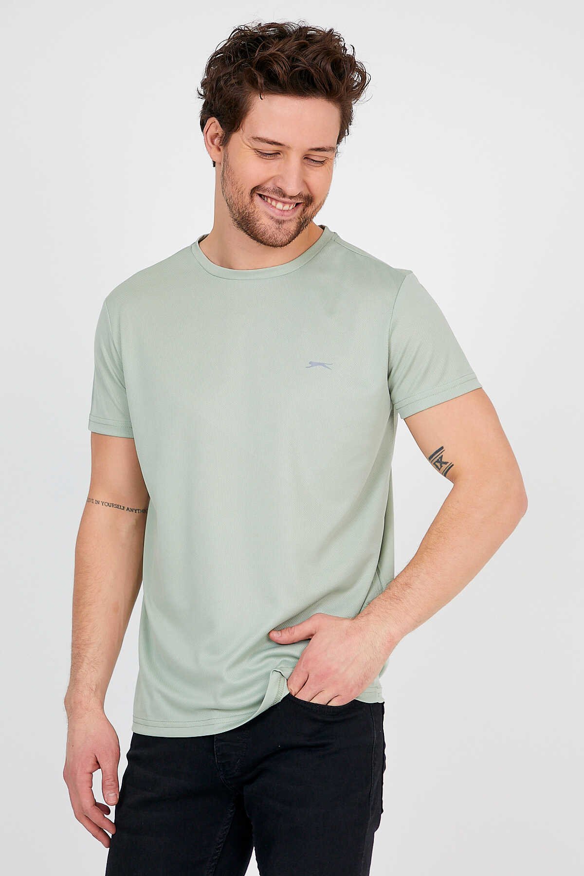 Slazenger - REPUBLIC Erkek Kısa Kol T-Shirt Nane