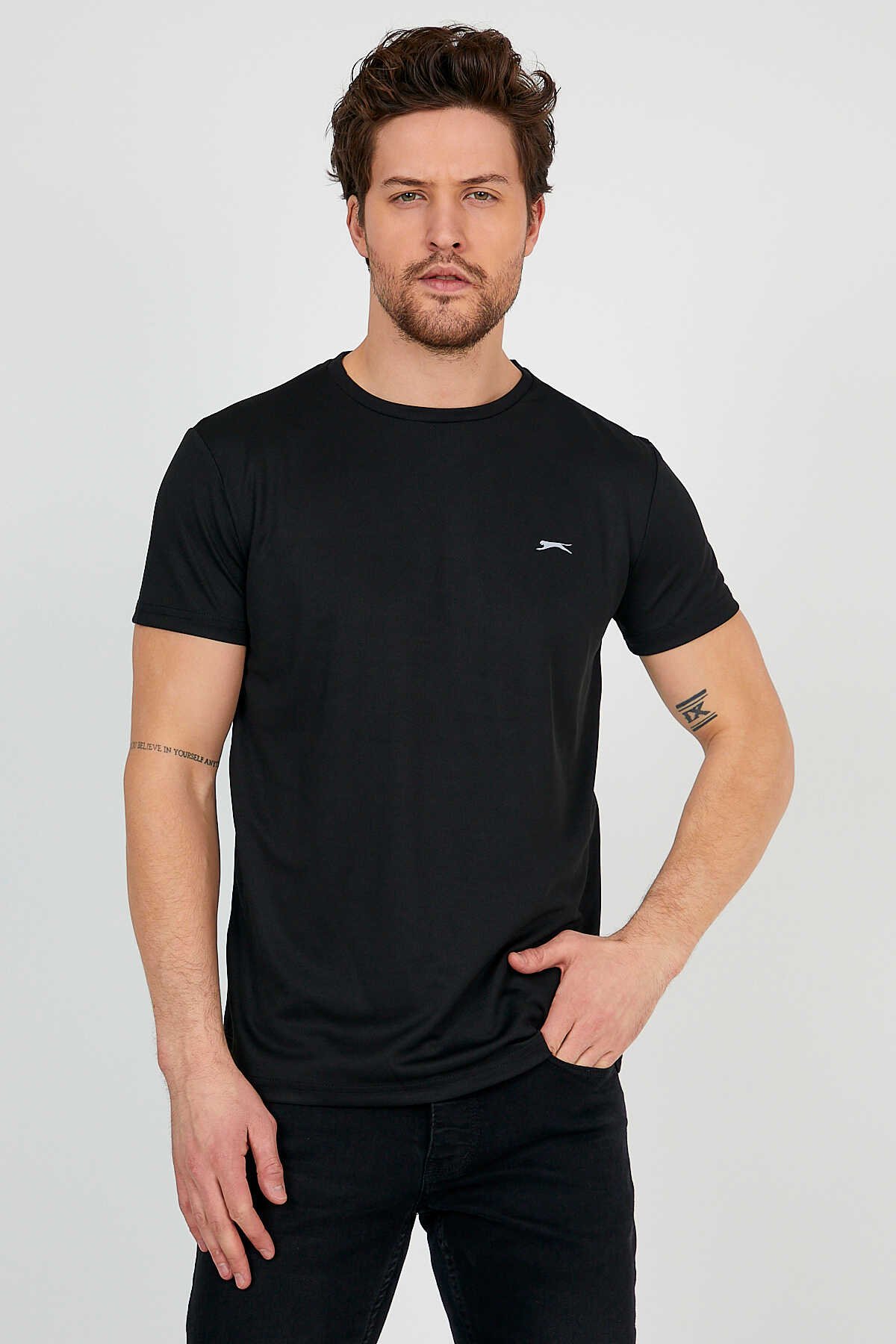 Slazenger - REPUBLIC Erkek Kısa Kol T-Shirt Siyah