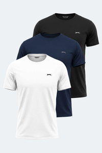 Slazenger - Slazenger REPUBLIC Erkek Beyaz - Siyah - Lacivert Tişört