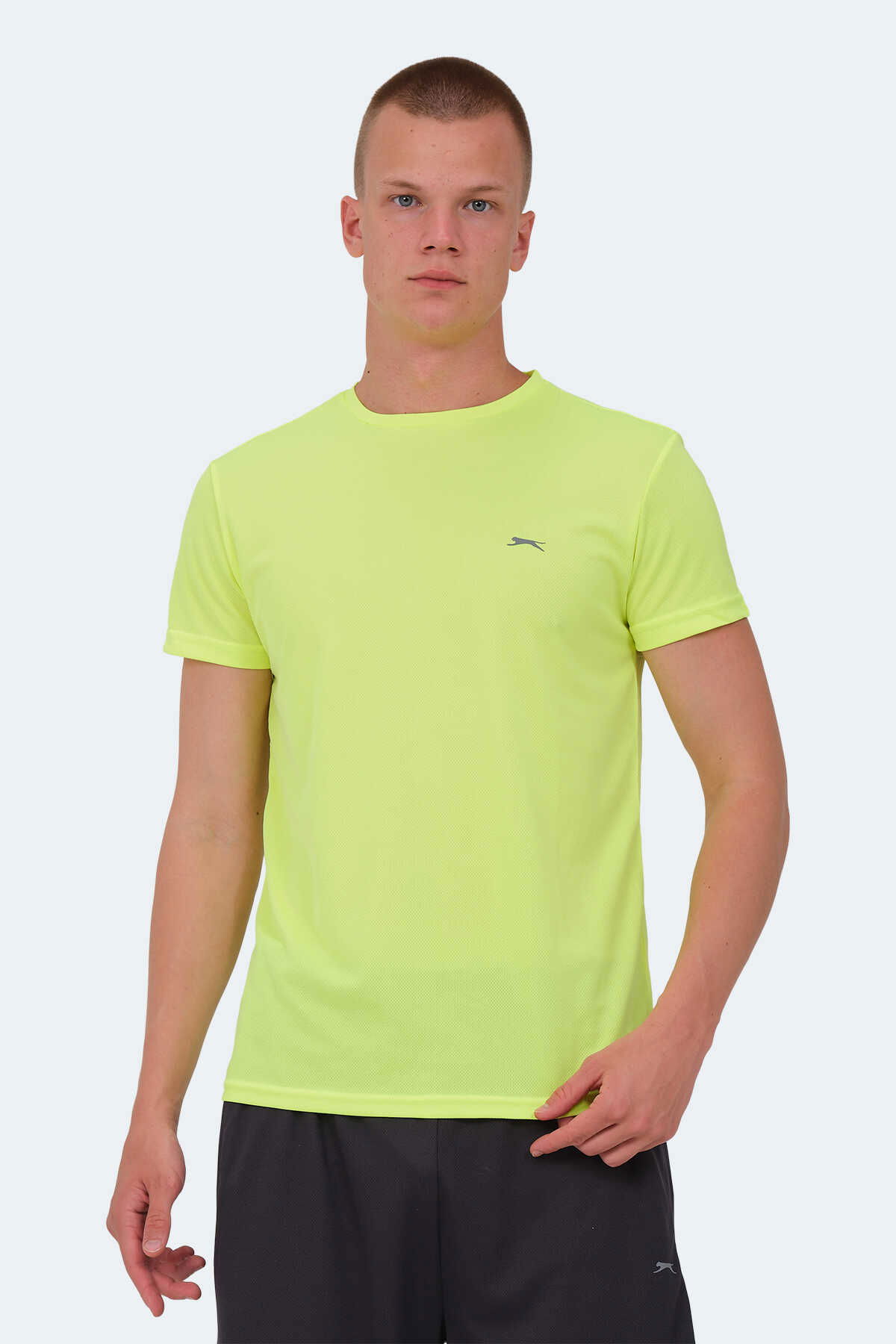 Slazenger - Slazenger REPUBLIC MTR Erkek Tişört Neon Sarı