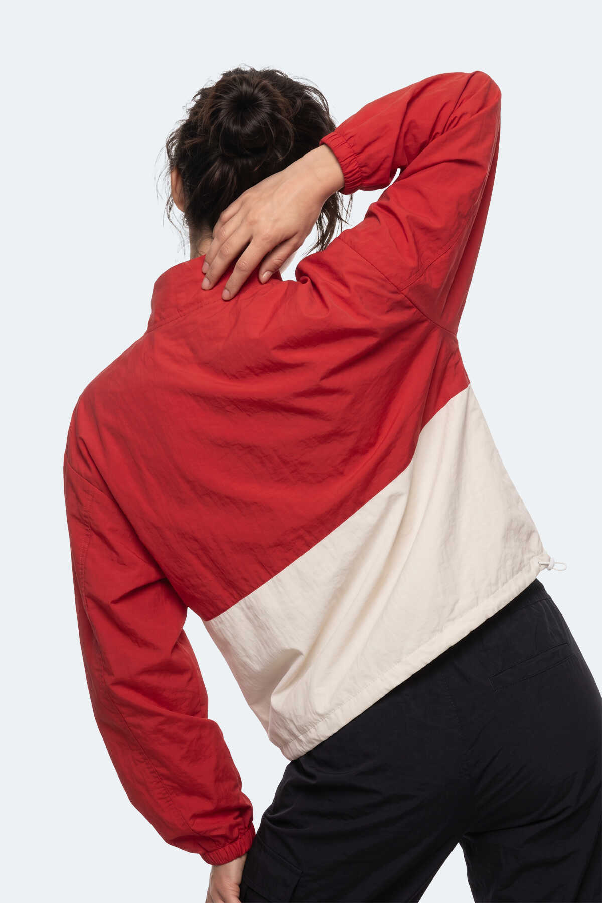 Slazenger RESTORED Kadın Dik Yaka Fermuarlı Oversıze Kırmızı Rüzgarlık - 7