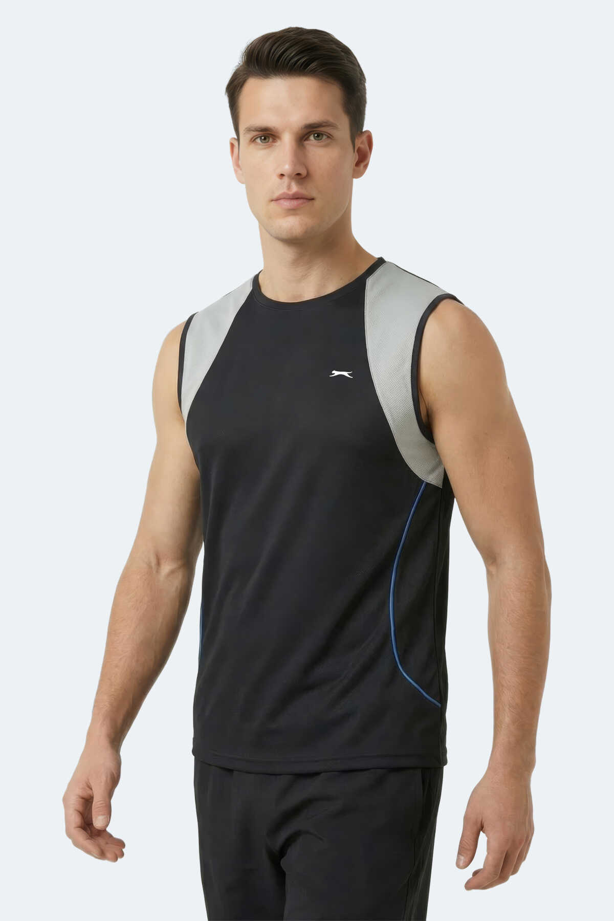 Slazenger - Slazenger REVOLVE Erkek Kolsuz Siyah Atlet