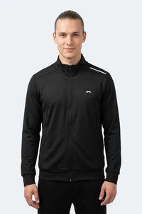 Slazenger - Slazenger REVOLVER Erkek Fermuarlı Dik Yaka Cepli Siyah Sweatshırt