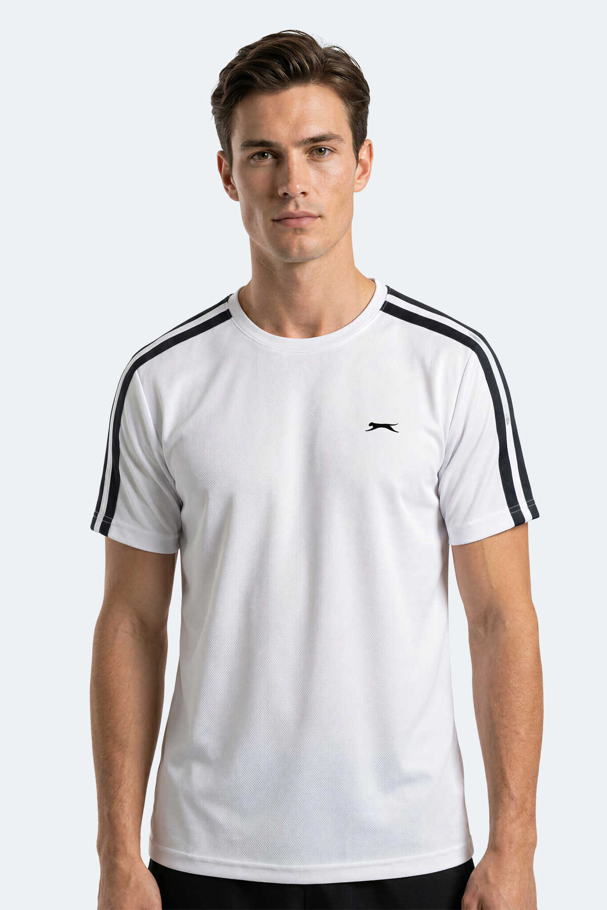 Slazenger - Slazenger REWIND Erkek Beyaz / Lacivert Tişört