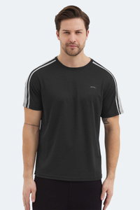 Slazenger - Slazenger REWIND Erkek Koyu Gri Tişört