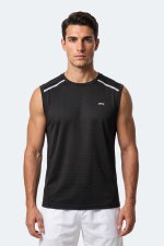 Slazenger - Slazenger REXIS Erkek Kolsuz Siyah Tişört