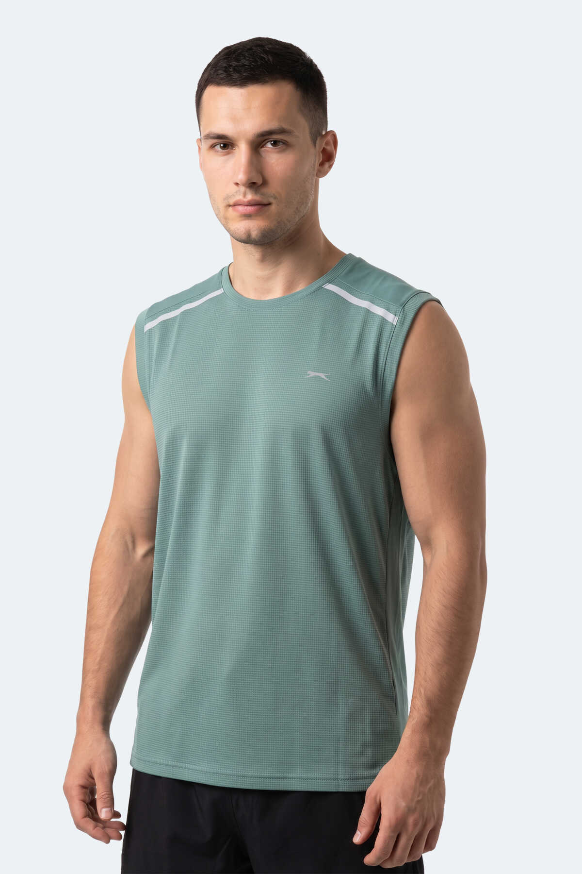 Slazenger - Slazenger REXIS Erkek Kolsuz Su Yeşili Tişört