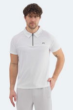 Slazenger - Slazenger REYANA Erkek Polo Yaka Beyaz Tişört