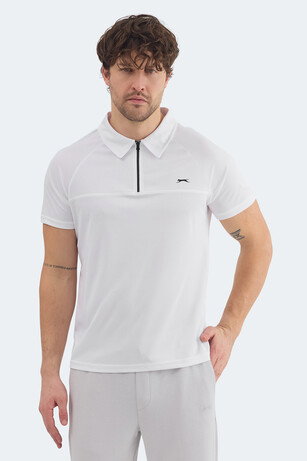 Slazenger REYANA Erkek Polo Yaka Beyaz Tişört