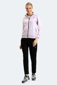 Slazenger - Slazenger RICHMAL Kadın Fermuarlı Dik Yaka Cepli Lila Eşofman Takımı