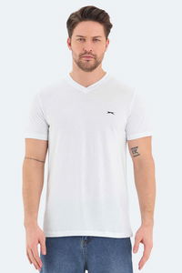 Slazenger - Slazenger RIVALDO Erkek V Yaka Beyaz Tişört Slazenger - Slazenger RIVALDO Erkek V Yaka Beyaz Tişört