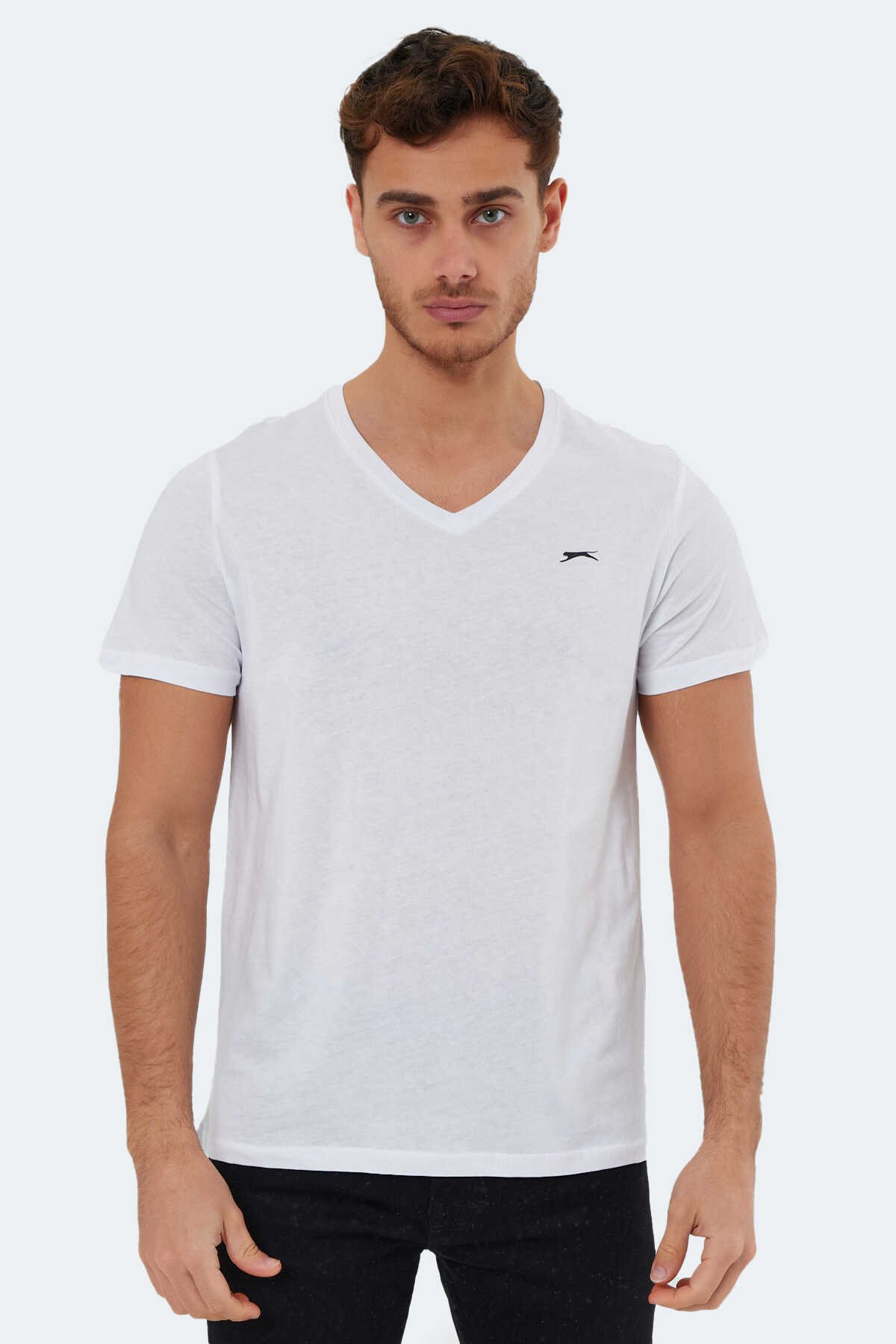 Slazenger - Slazenger RIVALDO Erkek Kısa Kollu T-Shirt Beyaz
