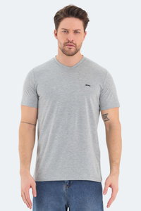 Slazenger - Slazenger RIVALDO Erkek V Yaka Gri Tişört