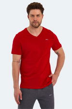 Slazenger - Slazenger RIVALDO Erkek V Yaka Kırmızı Tişört Slazenger - Slazenger RIVALDO Erkek V Yaka Kırmızı Tişört