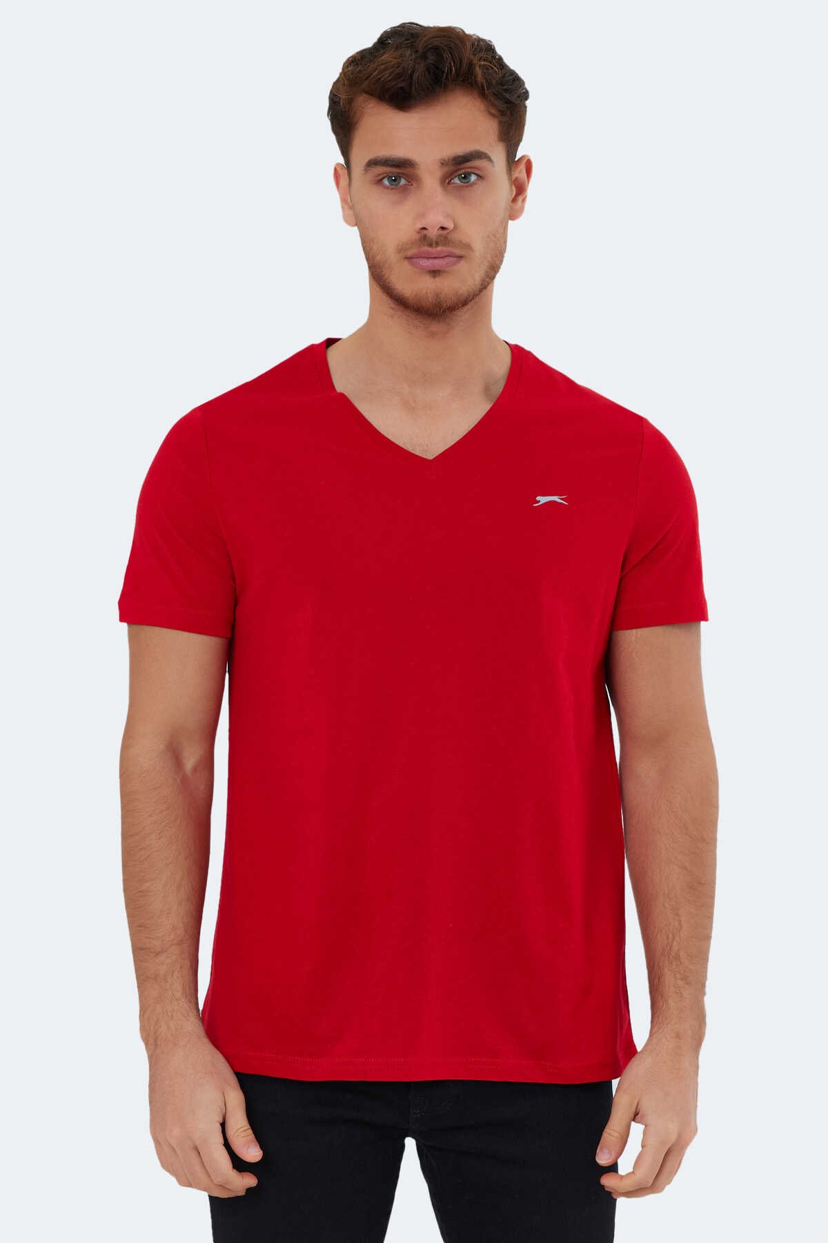 Slazenger - Slazenger RIVALDO Erkek Kısa Kol T-Shirt Kırmızı