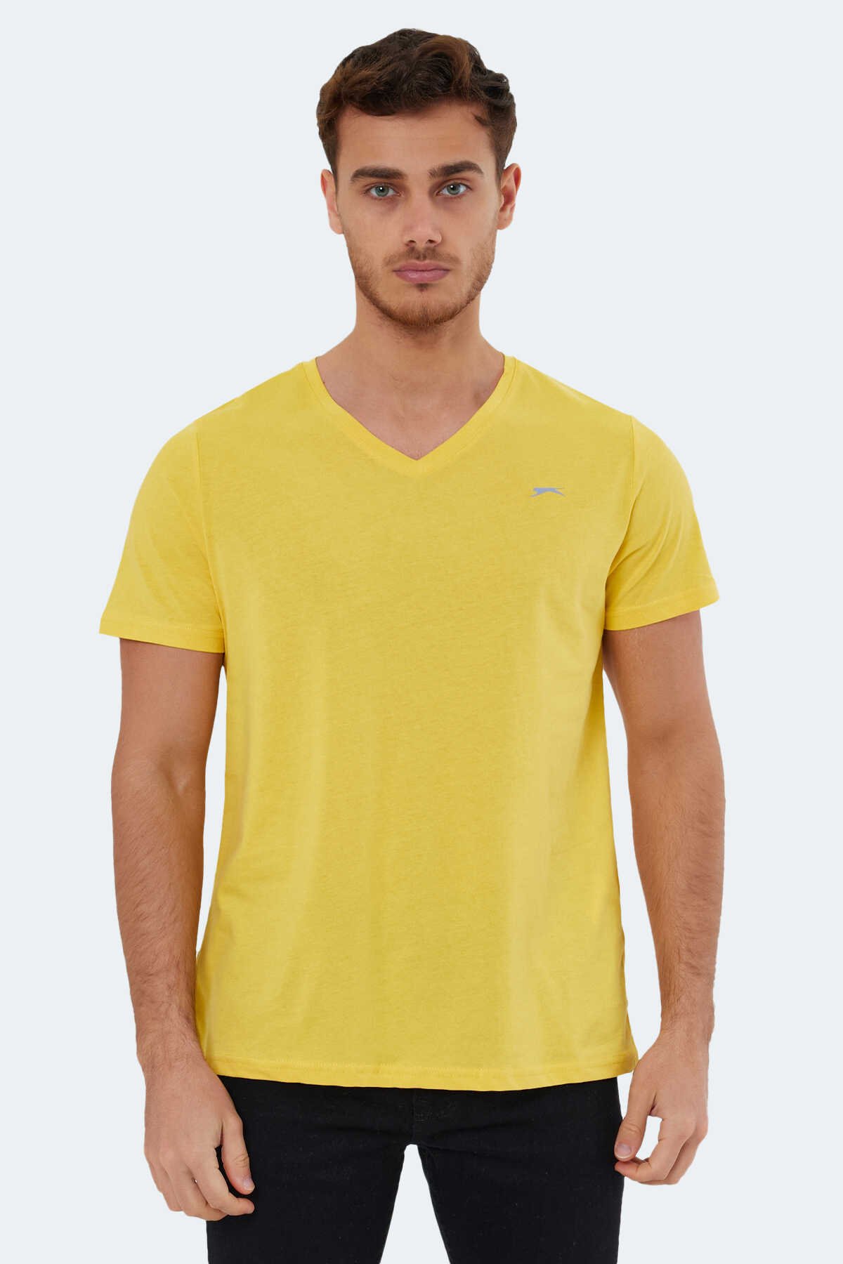 Slazenger - Slazenger RIVALDO Erkek Kısa Kol T-Shirt Sarı
