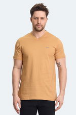 Slazenger - Slazenger RIVALDO Erkek V Yaka Hardal Tişört Slazenger - Slazenger RIVALDO Erkek V Yaka Hardal Tişört