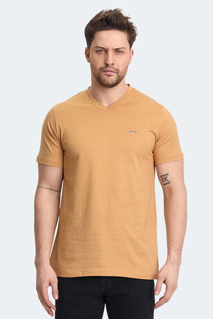 Slazenger RIVALDO IN Erkek V Yaka Hardal Tişört