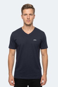 Slazenger - Slazenger RIVALDO IN Erkek V Yaka Lacivert Tişört