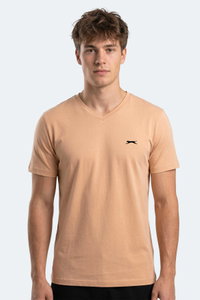 Slazenger - Slazenger RIVALDO IN Erkek V Yaka Vizon Tişört