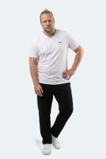 Slazenger - Slazenger RIVALDO JMB Erkek Büyük Beden Beyaz Tişört