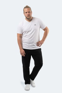 Slazenger - Slazenger RIVALDO JMB Erkek Büyük Beden Beyaz Tişört