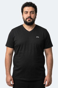 Slazenger - Slazenger RIVALDO JMB Erkek Büyük Beden Siyah Tişört