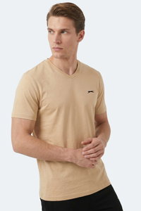Slazenger - Slazenger RIVALDO T Erkek Bej Tişört