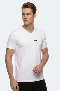 Slazenger - Slazenger RIVALDO T Erkek Beyaz Tişört