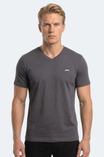 Slazenger - Slazenger RIVALDO T Erkek Koyu Gri Tişört