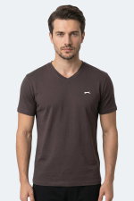 Slazenger - Slazenger RIVALDO T Erkek Koyu Kahve Tişört