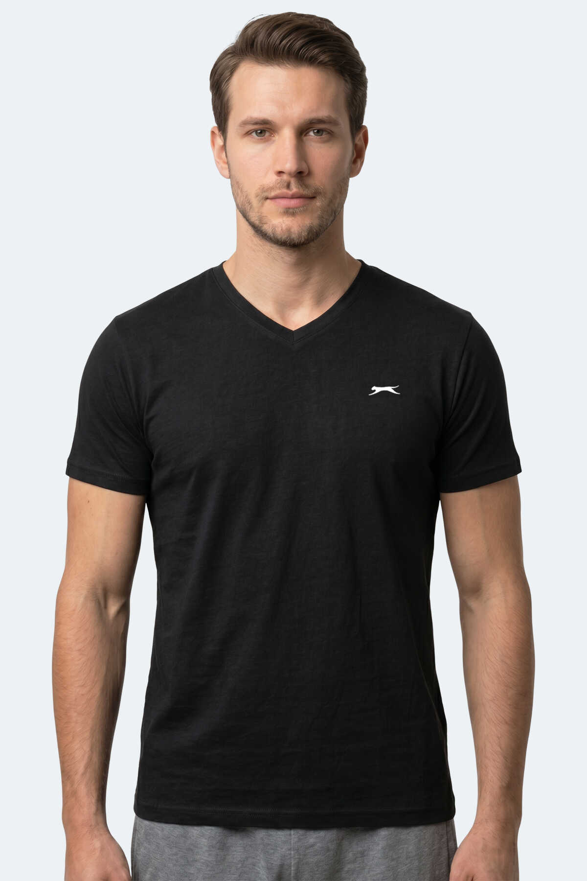 Slazenger - Slazenger RIVALDO T Erkek Siyah Tişört