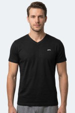 Slazenger - Slazenger RIVALDO T Erkek V Yaka Siyah Tişört