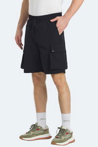 Slazenger - Slazenger RODYA Erkek Cepli Kargo Siyah Şort Slazenger - Slazenger RODYA Erkek Cepli Kargo Siyah Şort