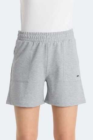 Slazenger ROKO I Kadın Cepli Gri Şort 