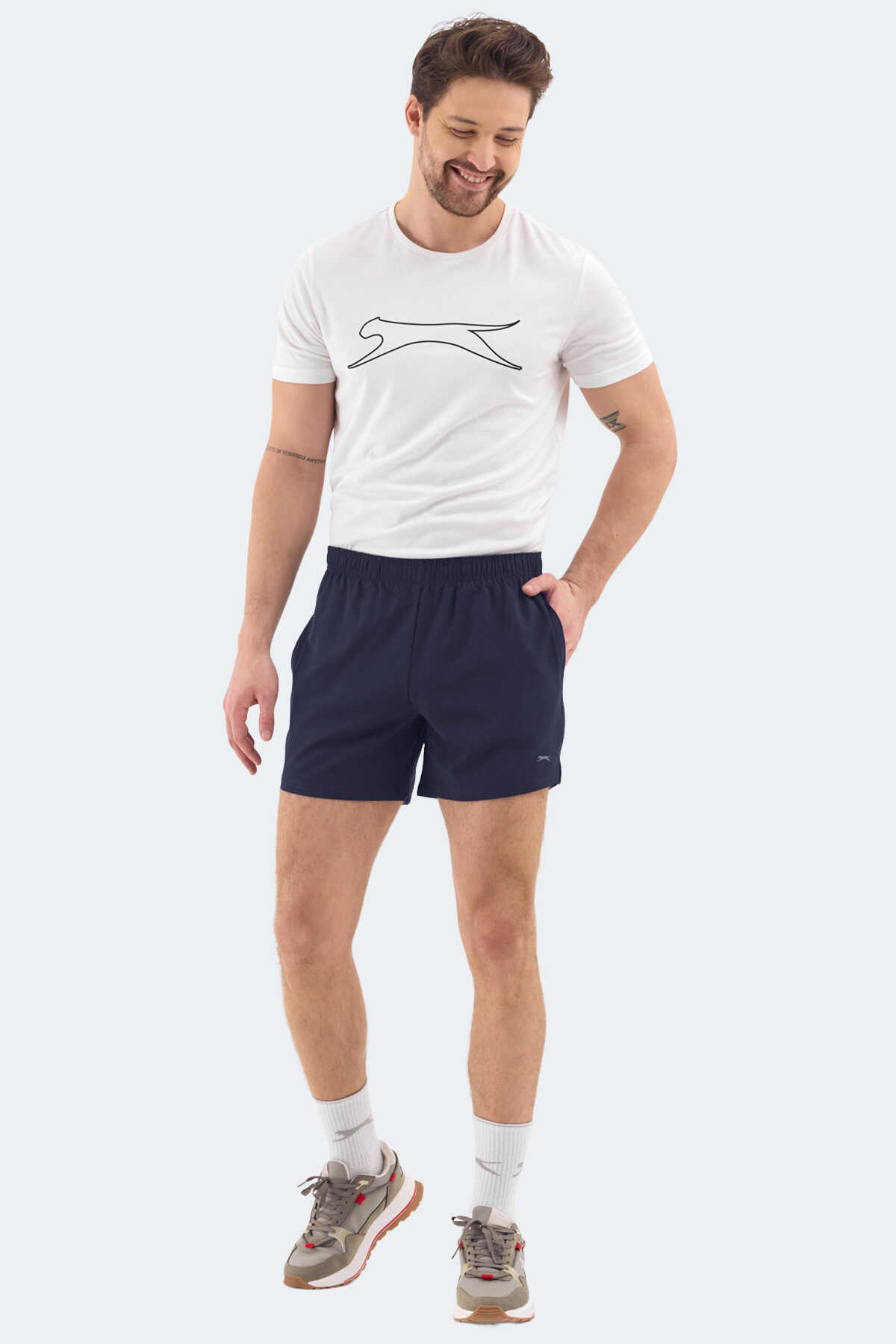 Slazenger ROMANO Erkek Cepli Fıtness Lacivert Şort Slazenger ROMANO Erkek Cepli Fıtness Lacivert Şort