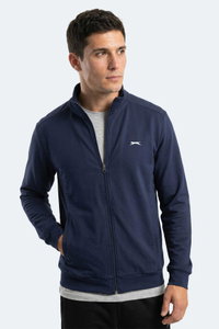 Slazenger - Slazenger RONAN Erkek Dik Yaka Fermuarlı Lacivert Sweatshırt