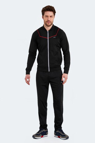 Slazenger ROOSEVELT IN Erkek Cepli Fermuarlı Siyah Eşofman Takımı