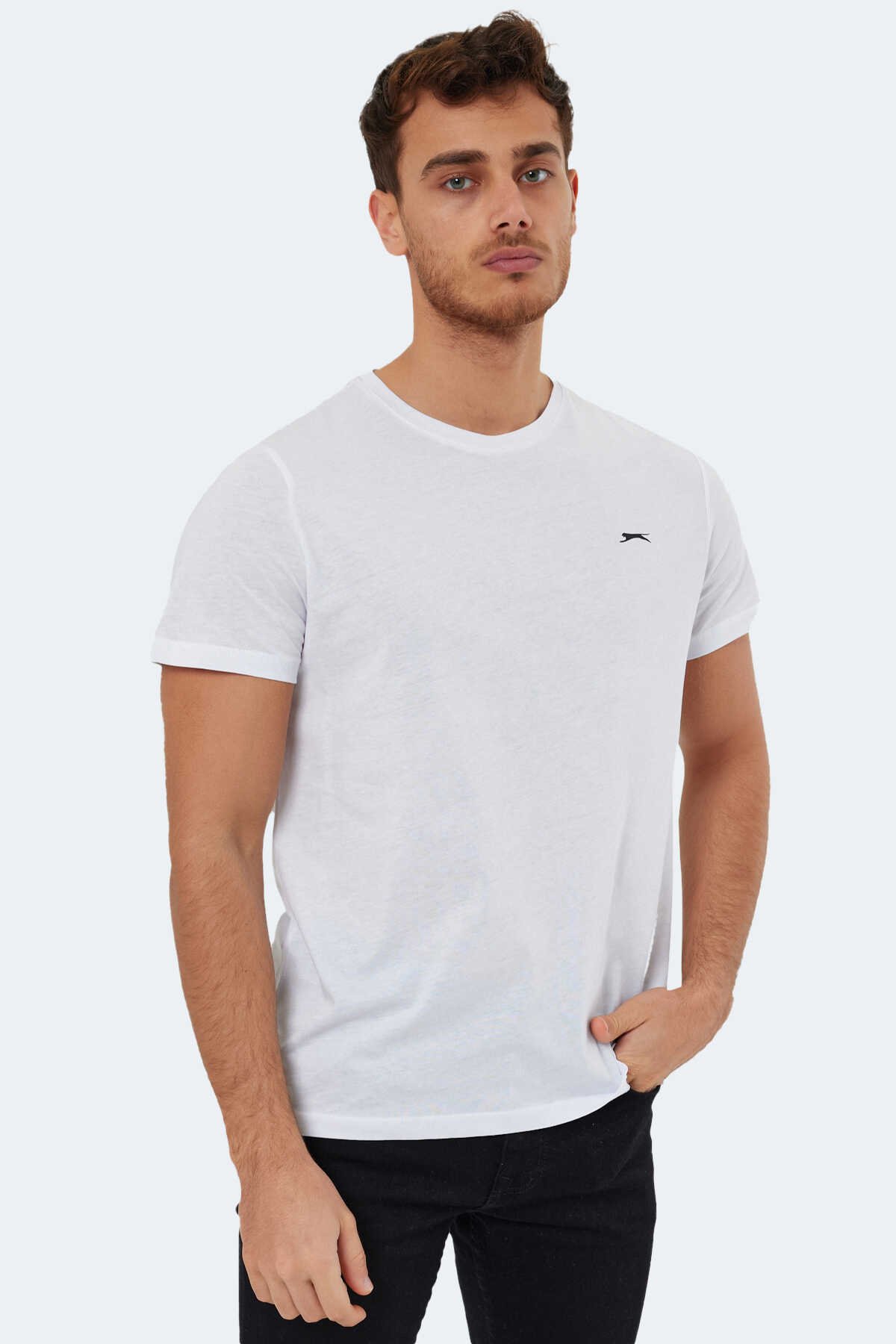 Slazenger - ROSALVA Erkek Kısa Kol T-Shirt Beyaz