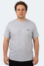 Slazenger - Slazenger ROSALVA JMB Erkek Büyük Beden Gri Tişört
