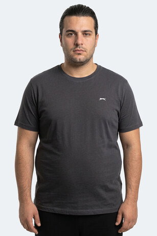 Slazenger ROSALVA JMB Erkek Büyük Beden Koyu Gri Tişört 