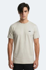 Slazenger - Slazenger ROSALVA T Erkek Pamuklu Açık Gri Tişört