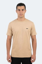 Slazenger - Slazenger ROSALVA T Erkek Pamuklu Bej Tişört