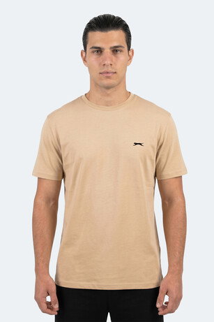Slazenger ROSALVA T Erkek Pamuklu Bej Tişört