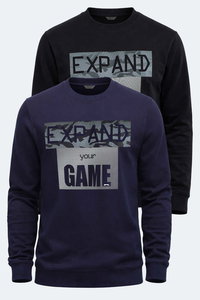 Slazenger - Slazenger RUBIO 2 Lİ SET Erkek Siyah - Lacivert Sweatshırt