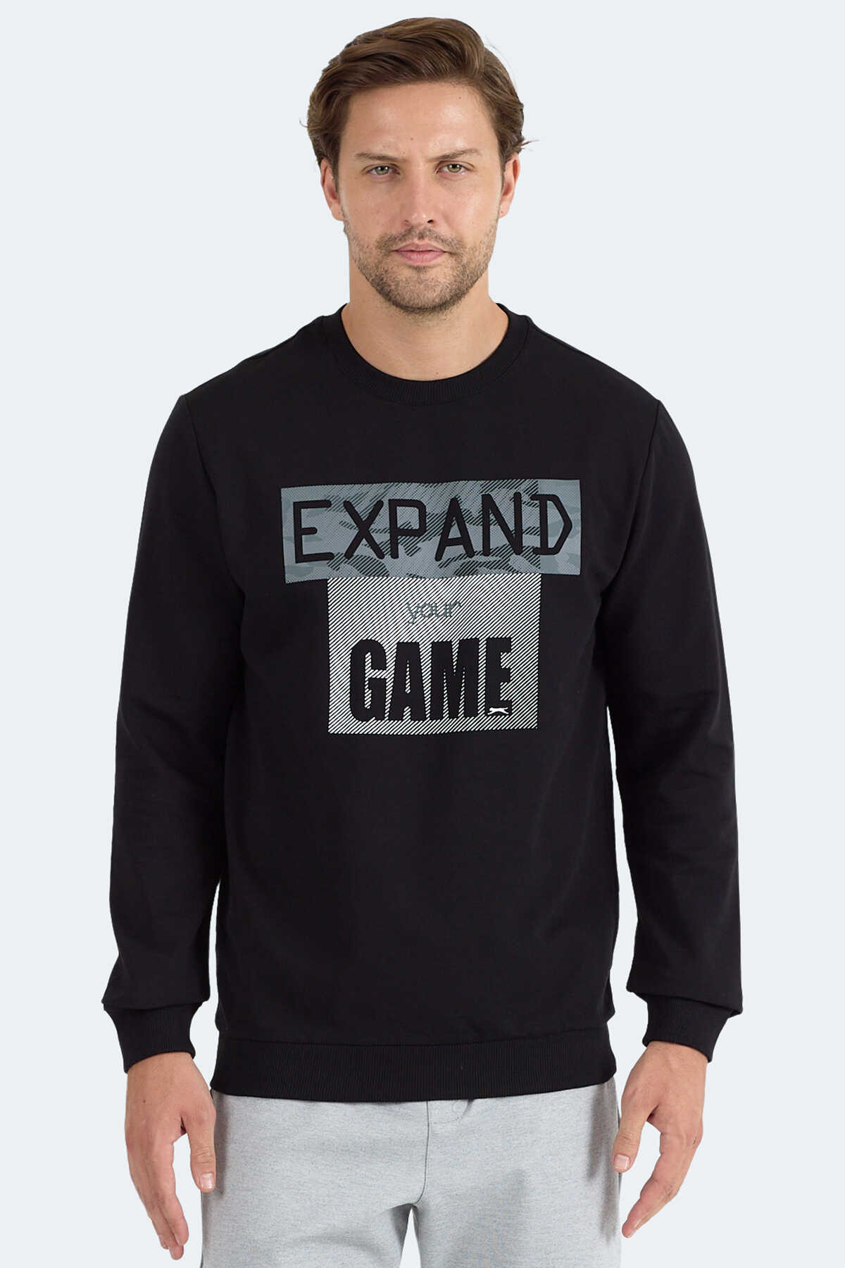 Slazenger - Slazenger RUBIO Erkek Sweatshirt Siyah
