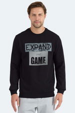 Slazenger - Slazenger RUBIO Erkek Siyah Sweatshırt Slazenger - Slazenger RUBIO Erkek Siyah Sweatshırt