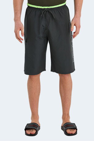 Slazenger RUNIST IN Erkek Cepli Deniz Şortu Koyu Gri Mayo 