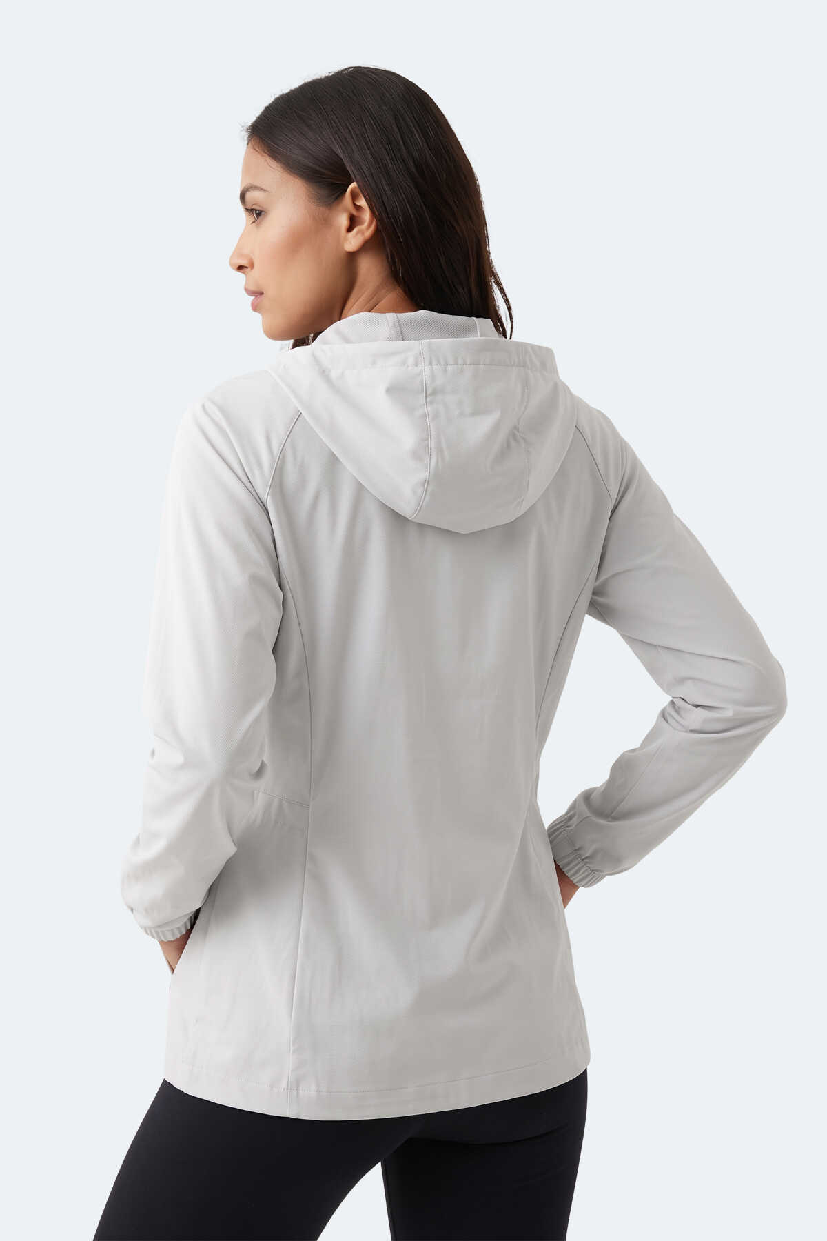Slazenger RUSTIC Kadın Kapüşonlu Fermuarlı Ekru Rüzgarlık - 5