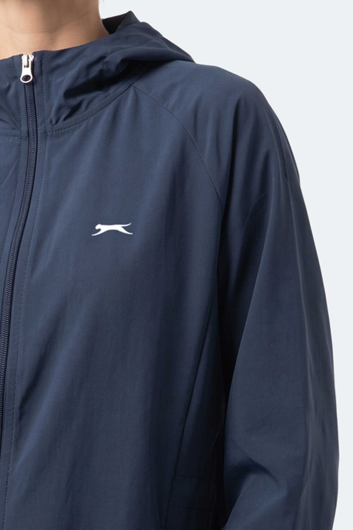 Slazenger RUSTIC Kadın Kapüşonlu Fermuarlı Lacivert Rüzgarlık - 2